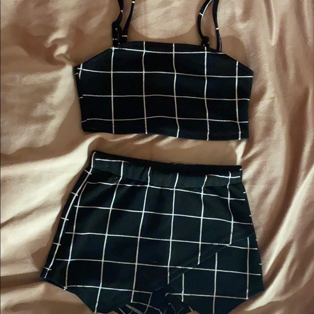 Crop top and short set